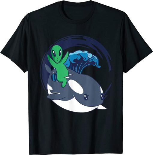 Alien Orca Whale Extraterrestrials - Funny Alien Orca T-Shirt