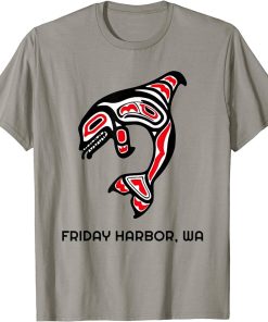 Harbor Friday Washington Native American Orca Killer Whales T-Shirt