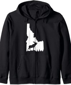 Hunter | Elk & Deer State - Vintage Idaho Hunting Zip Hoodie