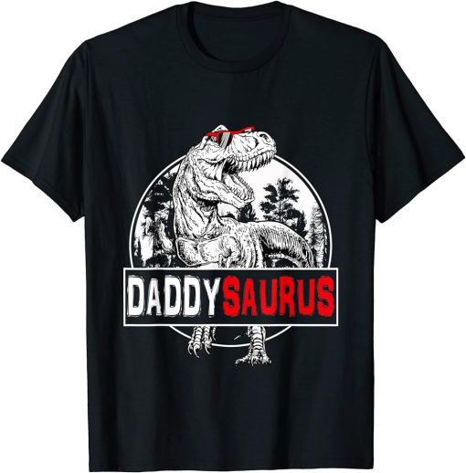 Daddysaurus T rex Dinosaur Funny DaddySaurus Family Matching T-Shirt